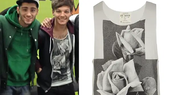 Louis Tomlinson and his Rose raw vest