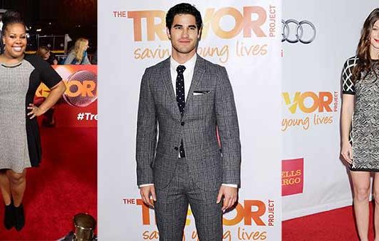 STYLE : les looks de Melissa Benoist, Amber Riley, Darren Criss au Trevor Live 2013