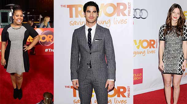 STYLE : les looks de Melissa Benoist, Amber Riley, Darren Criss au Trevor Live 2013