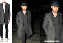 Style : Aaron Paul (Breaking bad) with the All Saints Foss coat