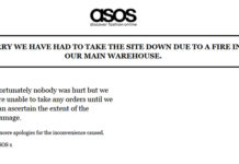NEWS : Incendie d’un entrepôt ASOS, le site web est fermé