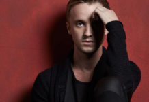 STYLE : Tom Felton with Topman joggers