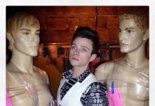 STYLE : Chris Colfer wearing a stylish Alexander Mcqueen shirt