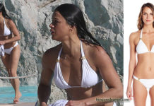 SEXY : Michelle Rodriguez in white bikini