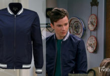 HOT IN CLEVELAND : Chris Colfer in Gant Rugger varsity jacket