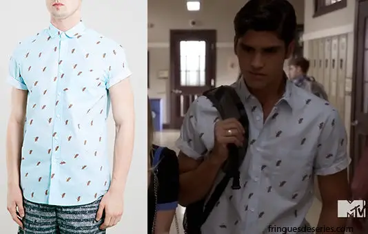 SCREAM : Jake Fitzgerald (Tom Maden) with a Topman shirt in s1ep5