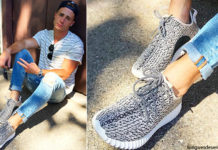 STYLE : Colton Haynes with Adidas Yeezy Boost 350 sneakers