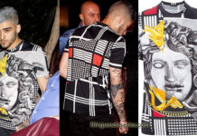 STYLE : Zayn Malik with a Versace t-shirt