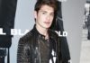 NEW YORK FASHION WEEK : Gregg Sulkin in Diesel black gold