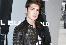NEW YORK FASHION WEEK : Gregg Sulkin in Diesel black gold