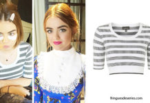 STYLE : Lucy Hale wearing a Topshop top