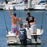 EXCLUSIVE: **PREMIUM EXCLUSIVE RATES APPLY**STRICTLY NO WEB UNTIL 1030PM PST FRIDAY SEPTEMBER 4TH 2015** A shirtless Scott Eastwood goes fishing in Oceanside, CA.