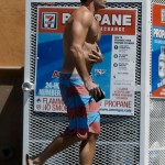 EXCLUSIVE: **PREMIUM EXCLUSIVE RATES APPLY**STRICTLY NO WEB UNTIL 1030PM PST FRIDAY SEPTEMBER 4TH 2015** A shirtless Scott Eastwood goes fishing in Oceanside, CA.