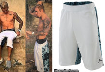 STYLE : Justin Bieber shirtless but with Jordan shorts