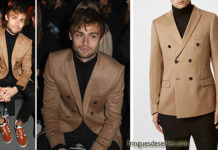 TOPMAN : a camel blazer for Douglas Booth