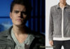 THE VAMPIRE DIARIES : Stefan with an ALL SAINTS jacket in s7ep16