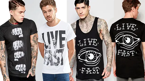 STYLE : Live Fast t-shirts