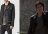THE VAMPIRE DIARIES : Damon in ALL SAINTS leather jacket in s7ep22