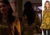 THE FLASH : Iris West (Candice Paxton) with a Free People tunic dress in gold combo in s2ep22