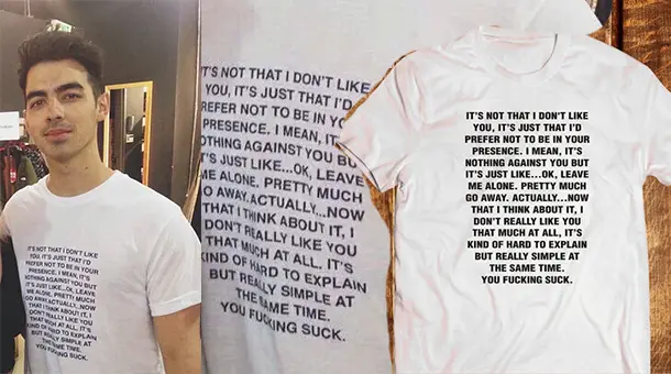 Joe jonas it's not that I don't like you