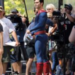 FIRST ON SET PHOTOS – Tyler Hoechlin suits up as Superman as he films scenes for Supergirl in Vancouver