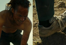 FEAR THE WALKING DEAD : Nick, shirtless, dirty but with his faithful New Balance sneakers