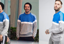 STYLE : Louis Tomlinson wearing an ADIDAS crew neck sweater
