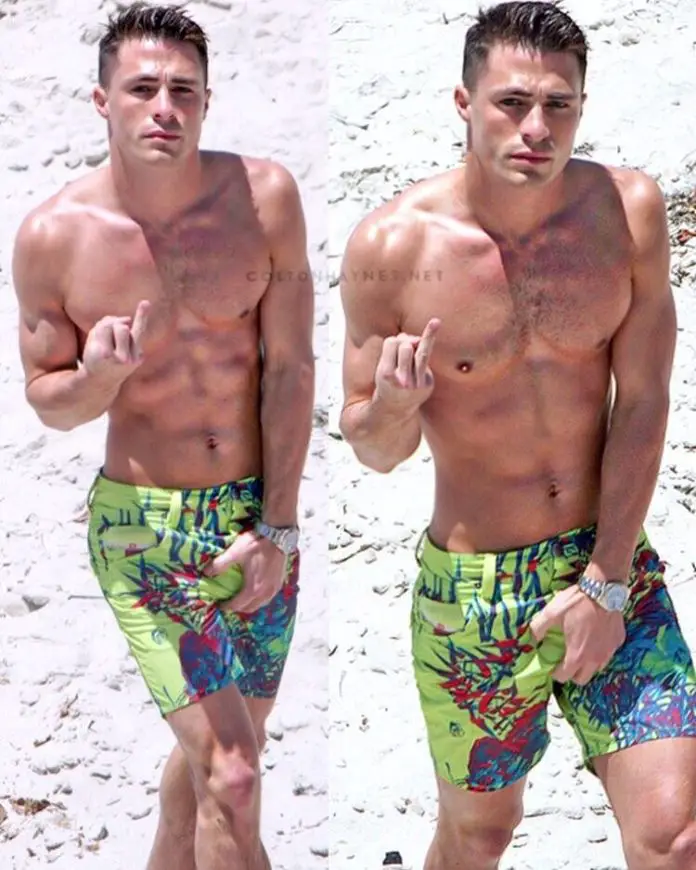 SEXY : Colton Haynes grabbing his package