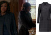 HOW TO GET AWAY WITH MURDER : Annalise wearing a tile-check coat in s3ep9
