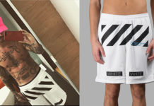 STYLE : J Balvin, shirtless and OFF-WHITE shorts