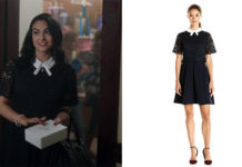 RIVERDALE : Veronica Lodge (Camila Mendes) with a Ted Baker black dress in s1ep02