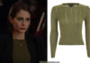 ARROW : Thea Queen wearing a Pointelle Stitch Rib Crop Top in s5ep15