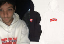 STYLE : Louis Tomlinson with a Supreme x Comme des Garçons hoodie