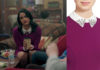 RIVERDALE : Veronica Lodge with a Ted Baker purple dress in s1ep9