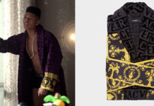 EMPIRE : Hakeem in Versace bathrobe and boxer briefs in s3ep15