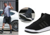 STYLE :Josh Duhamel wearing Adidas Veritas Mid Canvas Sneaker