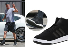 STYLE :Josh Duhamel wearing Adidas Veritas Mid Canvas Sneaker