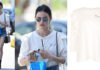 STYLE : Lucy Hale in denim shorts and « eternal » print top
