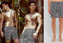 SEXY : Ross Butler in Onia swim shorts