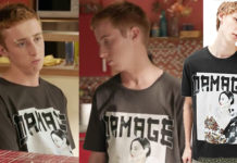 DEMAIN NOUS APPARTIENT : Dylan avec un t-shirt Damage dans l’épisode 54