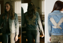 FEAR THE WALKING DEAD : Alicia wearing a tomboy Trucker Denim Jacket in s3ep16