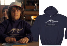 Stranger things : Brontosaurus print hoodie in s2ep01