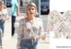 STYLE : Emma Roberts with a Leopard and Ruby Ruched Blouse