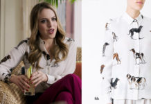 DYNASTY : Fallon wearing a dogs print shirt