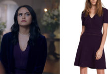 RIVERDALE : Veronica in a purple dress in s2ep02