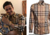 STYLE : Christian Navarro in Burberry shirt for Thanksgiving