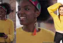 DEMAIN NOUS APPARTIENT : le pull jaune moutarde de Gwen dans l’épisode 96