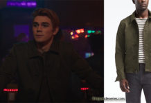RIVERDALE : Archie wearing an olive zip jacket in s2ep08