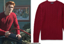 RIVERDALE : red cable-knit sweater for Archie in s2ep09
