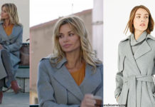 DEMAIN NOUS APPARTIENT : Chloé dans un très beau manteau coupe trench en laine dans l’épisode 106